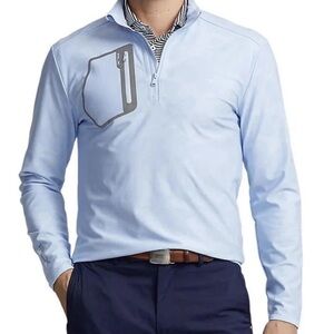 NWT RLX Ralph Lauren Luxury Jersey Half Zip Pullover Golf Sweatshirt Mens M